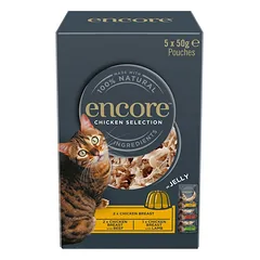 ENCORE Cat Chicken Selection in Jelly Multipak 5x50 g mix skonių su vištiena želė