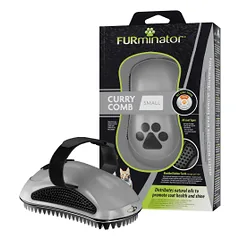 FURminator Curry Comb Small guminės šukos šunims ir katėms