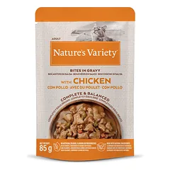 Nature’s Variety Wet Bites Konservuotas kačių pašaras su vištiena 85 g — 4 nuotrauka