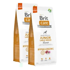 BRIT CARE Dog Hypoallergenic Junior Large Breed Lamb 2x12kg