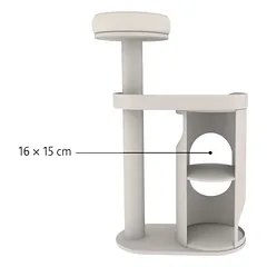 TRIXIE Falco draskyklė 117 cm šviesiai pilka/ruda — 2 nuotrauka