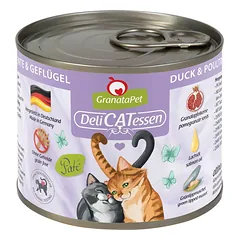GranataPet DeliCatessen Antiena ir Paukštiena - be grūdų šlapias maistas katėms, antiena ir paukštiena, 6x 200g — 2 nuotrauka