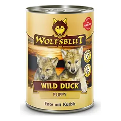 WOLFSBLUT Wild Duck su antiena konservai šuniukams, 395 g nuotrauka