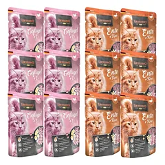 LEONARDO Finest Selection Paukštiena su kiaušiniais + antis su sūriu 12x85 g