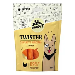 Mr. Bandit Twister Chicken Sticks vytos vištienos pagaliukai papildomas maistas šunims, 80 g