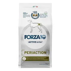 Forza10 Periaction Active dietiniai sausieji maisto produktai suaugusiems šunims, sergantiems perianalinės liaukos ligomis, 4 kg