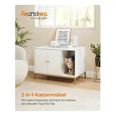 Spintelė / kraiko dėžė katėms, baltos spalvos — 2 nuotrauka