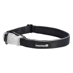 Beeztees antkaklis šunims Parinca Safety Gear su LED iš nailono, juodas, Reguliavimas: 35 - 40 cm — 2 nuotrauka