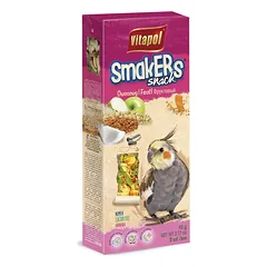 Skanėstas papūgoms Nimfoms su vaisiais VITAPOL Smakers 2 vnt. 90g