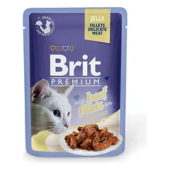 Brit Premium Delicate konservai katėms Beef in Jelly  24vnt. x 85g.