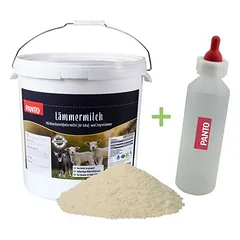 PANTO Lämmermilch + Lämmermilchflasche 500ml für Schaf- und Ziegenlämmer