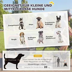 Dviračio priekaba šunims iki 20 kg, sulankstoma, su atšvaitais ir vėliavėle, 127,5x57,5x75,5 cm, oranžinė — 5 nuotrauka