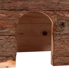 zooplus Exclusive medinis namelis graužikams su terasa, L 43 x B 28 x H 22 cm — 3 nuotrauka