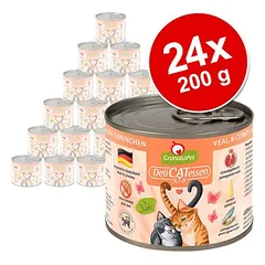 GranataPet DeliCatessen drėgnas maistas katėms, ekonominė pakuotė 24 x 200 g