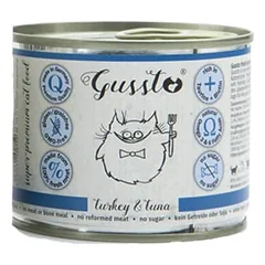 GUSSTO Cat Fresh Turkey & Tuna šlapias kačių maistas kalakutiena ir tunas 200 g