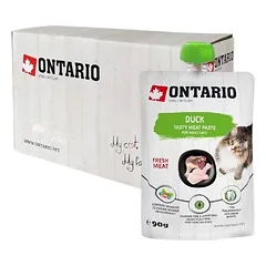 ONTARIO Duck Fresh Meat Paste paštetas katėms su antiena 8 x 90g