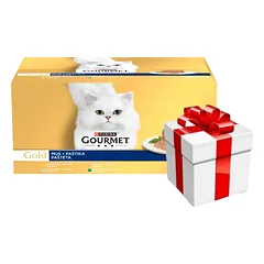 Purina Gourmet Gold kačių maistas putėsiai 48 x 85 g + Staigmena katei