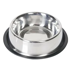 Flamingo Classic Bowl - plieninis dubuo šunims su neslystančiu pagrindu