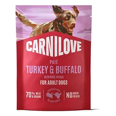 CARNILOVE Dog Pouch Turkey and Buffalo 300g šlapias maistas su kalakutiena ir bizonu suaugusiems šunims