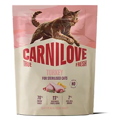 CARNILOVE True Fresh Turkey Adult Cat Sterilised sausas pašaras sterilizuotoms katėms, 400 g