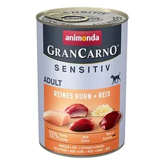 ANIMONDA GranCarno Sensitiv Pure Chicken&Rice 400 g vištiena su ryžiais jautriems suaugusiems šunims
