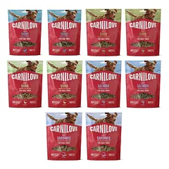 CARNILOVE Dog Soft Mix skonių 10x200g minkšti skanėstai suaugusiems šunims