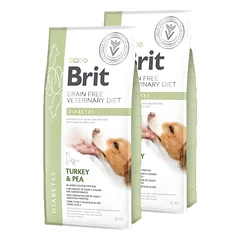 Brit gf veterinary diets dog Diabetes 2x12kg 
