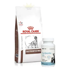 ROYAL CANIN Gastro Intestinal GI25 15kg ŠUNYS + LAB-V Synbiotic Vet - virškinamojo trakto sveikata ir žarnyno mikroflora šunims ir katėms 45 kapsulės