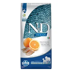 FARMINA N&D OCEAN - DOG Dry Herring&Orange ADULT MED&MAX 12 kg
