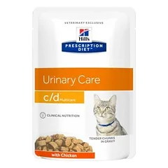 Hill's Prescription Diet Cat C/D Urinary Care su vištiena, veterinarinis maistas katėms 12 x 85 g — 2 nuotrauka