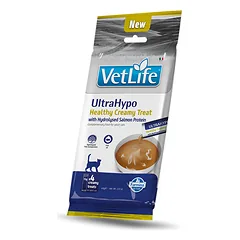 FARMINA VET LIFE CAT ULTRAHYPO - CREAMY TREAT with Hydrolysed Salmon Protein 4x15g (pak15)