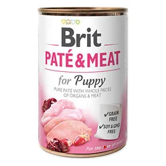 BRIT CARE wet Chicken & Turkey Pate & Meat for Puppy 400 g