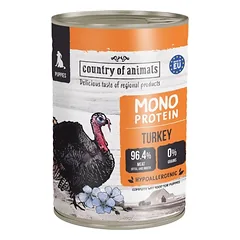 COUNTRY OF ANIMALS Puppies Monoprotein Turkey 400g kalakutiena, drėgnas maistas šuniukams