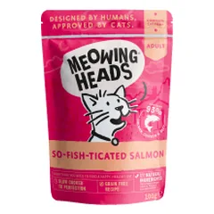 Meowing Heads So-Fish-Ticated Salmon konservai su lašiša katėms - Pet24