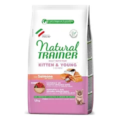 Natural Trainer Kitten su lašiša, sausas maistas kačiukams, 1,5 - 2,9 kg parduotuvėje ramiosblusos.lt