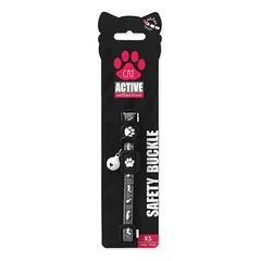 Active Cat Collar Reflective XS antskakalis katėms su atspindinčia danga, reguliuojamas, juodas, 1 x 19-31 cm — 2 nuotrauka