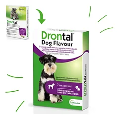 VETOQUINOL Drontal - Šunų skonio tabletės 2tabl.