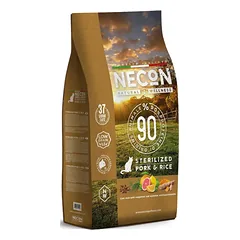 Necon Natural Wellness Sterilised sausas pašaras sterilizuotoms katėms su kiauliena ir ryžiais
