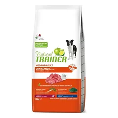 Natural Trainer Adult Medium su jautiena sausas pašaras šunims