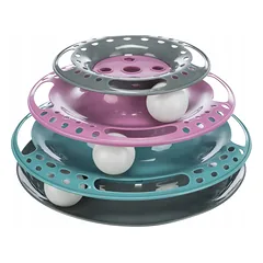 TRIXIE Catch the Balls plastikinė kamuoliukų bokšto žaislas katėms — 5 nuotrauka