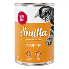 Smilla paukštienos puodeliai, drėgnas maistas katėms, ekonominė pakuotė 24 x 400 g — 5 nuotrauka