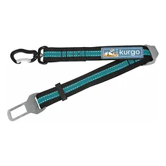 Kurgo Direct to Seatbelt Swivel Tether - reguliuojamas automobilio saugos diržas šunims, sukamasis karabinas, Niebieski — 3 nuotrauka