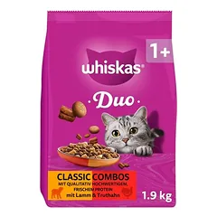 Whiskas 1+ Duo Classic Combos su ėriena ir kalakutiena, sausas maistas katėms — 2 nuotrauka