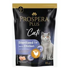 Prospera Plus Cat Sterilized 1+ Rich in Chicken with Carrot in Gravy 85 g nuotrauka