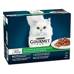 Gourmet Perle mišrus asortimentas, drėgnas maistas katėms, ekonominė pakuotė 24 x 85 g — 3 nuotrauka
