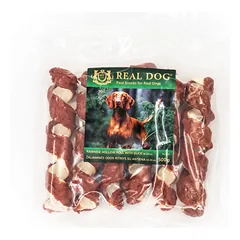 RD-234 REAL DOG SNACKS Žaliaminės odos spyruoklė su antiena 18-20 cm 500 g