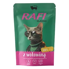 Rafi Cat Classic drėgnas maistas katėms 10 x 100 g — 2 nuotrauka