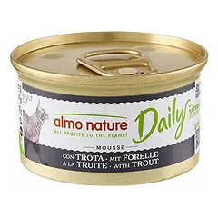 Almo Nature Daily Cat lengvas paštetas su upėtakiu, drėgnas maistas katėms 85 g