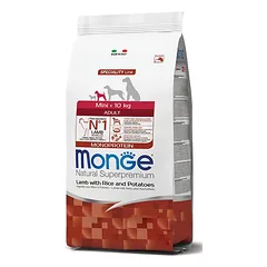Monge Natural Superpremium Mini Adult Lamb, Rice & Potatoes sausas maistas šunims