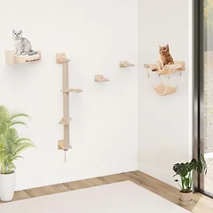Sieninė kačių draskyklė, sieninė, 5 dalių komplektas — 3 nuotrauka